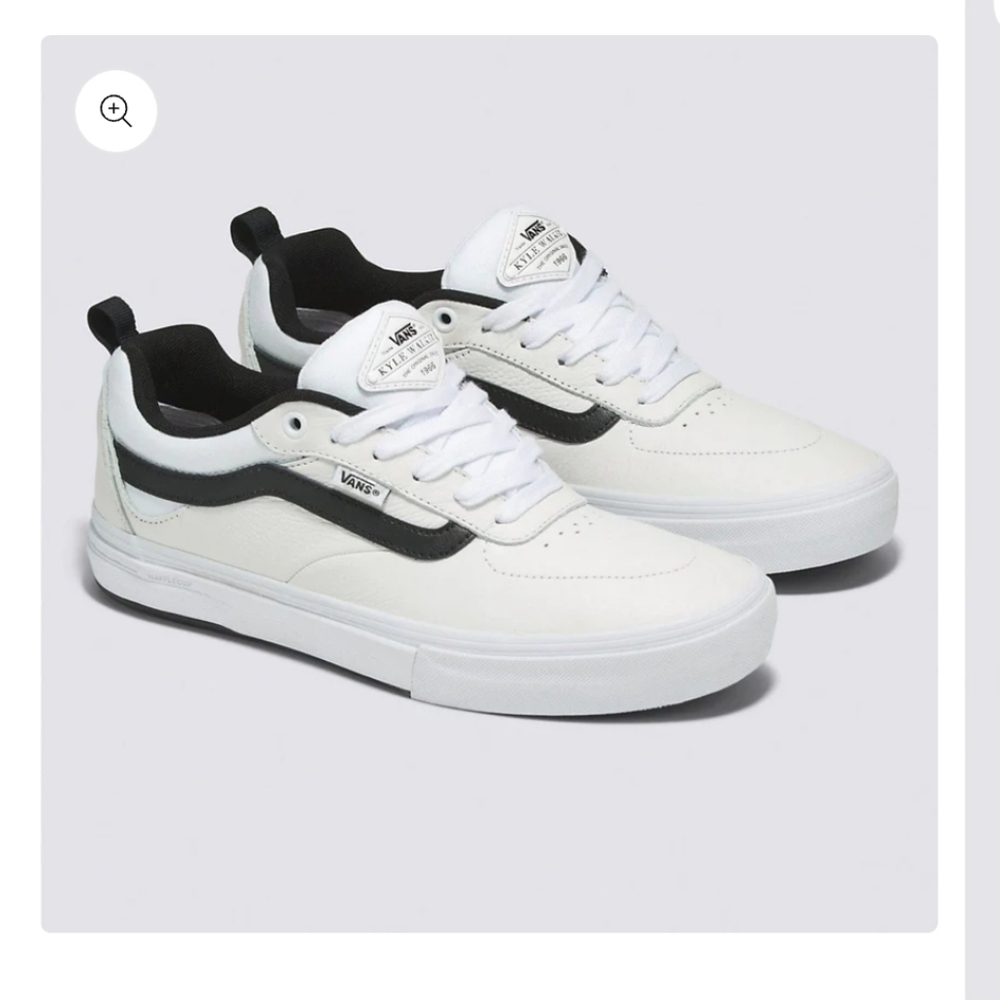 New VANS Kyle Walker Pro Old Skool White Leather Sneakers Shoes Mens Size 7.5 M